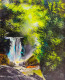 Enchanted Forest Falls (ART-7615-116277) - Handpainted Art Painting - 24in X 30in
