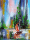 Reflections In Motion (ART-17730-116366) - Handpainted Art Painting - 14in X 18in