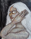 The Gaze (ART-17779-116440) - Handpainted Art Painting - 11in X 16in