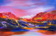 Crimson Horizon (ART-16470-116476) - Handpainted Art Painting - 36in X 24in