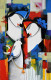 Loving Couple (ART-8184-116587) - Handpainted Art Painting - 36in X 60in