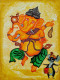Melody Of Ganesh And Mooshak (ART-17802-116539) - Handpainted Art Painting - 30in X 39in