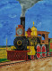 The Golden Age Of Steam (ART-17802-116543) - Handpainted Art Painting - 28in X 39in