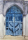 The Blue Door (ART-7901-116615) - Handpainted Art Painting - 12in X 16in