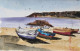 Sea Boat (ART-7901-116761) - Handpainted Art Painting - 11in X 8in