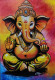 Ganpat Bappa Original Acrylic Painting – Spiritual Art  - Divine Blessings Of Lord Ganesh (ART-17834-116803) - Handpainted Art Painting - 9in X 14in
