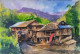 Hillscape (ART-7901-116808) - Handpainted Art Painting - 11in X 8in