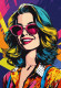 Pop Art Woman 5 (PRT-8991-116156) - Canvas Art Print - 41in X 60in