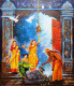 Bhakti (ART-82-116972) - Handpainted Art Painting - 36in X 42in