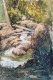Waterfall (ART-7901-117040) - Handpainted Art Painting - 15in X 23in