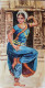 Bharat Natyam (ART-7901-116837) - Handpainted Art Painting - 8in X 14in