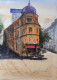 Building (ART-7901-116883) - Handpainted Art Painting - 8in X 12in