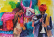 Bull (ART-7901-116875) - Handpainted Art Painting - 12in X 8in
