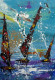 Sailing Freedom (ART-16885-117002) - Handpainted Art Painting - 24in X 36in