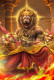 Narsimha Bhagwan Digital Painting (PRT-6845-117044) - Canvas Art Print - 24in X 36in