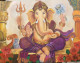 Ganesha (ART-15085-117073) - Handpainted Art Painting - 48in X 36in