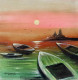 Banaras Ghat (ART-3512-117166) - Handpainted Art Painting - 10in X 11in