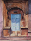 The Blue Door (PRT-7901-117104) - Canvas Art Print - 14in X 18in