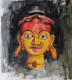 Traditional Woman Face (PRT-7901-117115) - Canvas Art Print - 27in X 30in