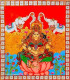 Maa Lakshmi In Kerala Mural Painting (ART-15406-112869) - Handpainted Art Painting - 22in X 24in