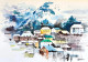 Silent Slopes (ART-17881-117238) - Handpainted Art Painting - 19in X 13in