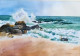 Rocky Sea (ART-17881-117243) - Handpainted Art Painting - 19in X 13in