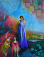 Whispers, (F8) Feminism Series, Creative Conceptual (ART-15639-117250) - Handpainted Art Painting - 14in X 18in