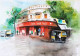 Coffee Break (ART-17881-117237) - Handpainted Art Painting - 19in X 13in