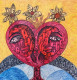 Hearts In Blooms (ART-8135-117248) - Handpainted Art Painting - 34in X 34in