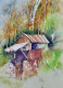 Hut (ART-15604-117290) - Handpainted Art Painting - 11in X 15in
