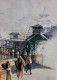 Pagoda (ART-15604-117314) - Handpainted Art Painting - 11in X 15in