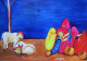Gossip Girls (ART-8714-117351) - Handpainted Art Painting - 11in X 8in