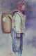 Boy In Winter (ART-15604-117312) - Handpainted Art Painting - 11in X 15in