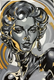 Cyber Chic (ART-17904-117287) - Handpainted Art Painting - 12in X 16in