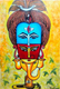 Lord Shiva (ART-17518-117413) - Handpainted Art Painting - 14in X 21in