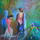 Enmity, (F10)- Feminism Creative Concept Art (ART-15639-117262) - Handpainted Art Painting - 16in X 16in