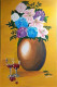 Amber Harvest: Floral Libation (ART-17719-117506) - Handpainted Art Painting - 24in X 36in