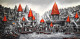 Kashi's Ghats: Echoes Of Nandi & Fortunes Of Ganga (ART-7456-117533) - Handpainted Art Painting - 72in X 36in