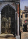 The Black Door (ART-7901-117548) - Handpainted Art Painting - 21in X 30in