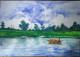 HEADING HOME (ART-6806-117566) - Handpainted Art Painting - 14in X 11in