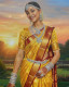 Radiance Of A Golden Bride (PRT-15697-117626) - Canvas Art Print - 29in X 36in