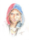 Eyes That Hold The Desert Wind (ART-17959-117741) - Handpainted Art Painting - 8in X 11in