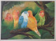 Parrots (ART-17909-117734) - Handpainted Art Painting - 13in X 9in
