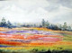 Beauty Of Mountain & Flowers Valley (ART-1232-117657) - Handpainted Art Painting - 15in X 11in