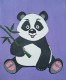 HAPPY LITTLE PANDA (PRT-15920-117643) - Canvas Art Print - 15in X 18in