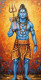 Lord Shiva Painting (ART-3319-117770) - Handpainted Art Painting - 24in X 48in