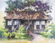 GARDEN RESIDENCE (ART-662-117792) - Handpainted Art Painting - 13in X 10in