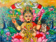 Maha Lakshmi: The Supreme Goddess Of Wealth And Abundance (ART-17770-117823) - Handpainted Art Painting - 48in X 36in