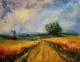 Golden Hour (ART-17927-117829) - Handpainted Art Painting - 20in X 16in