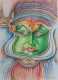 Kothakali (ART-17761-117859) - Handpainted Art Painting - 11in X 16in